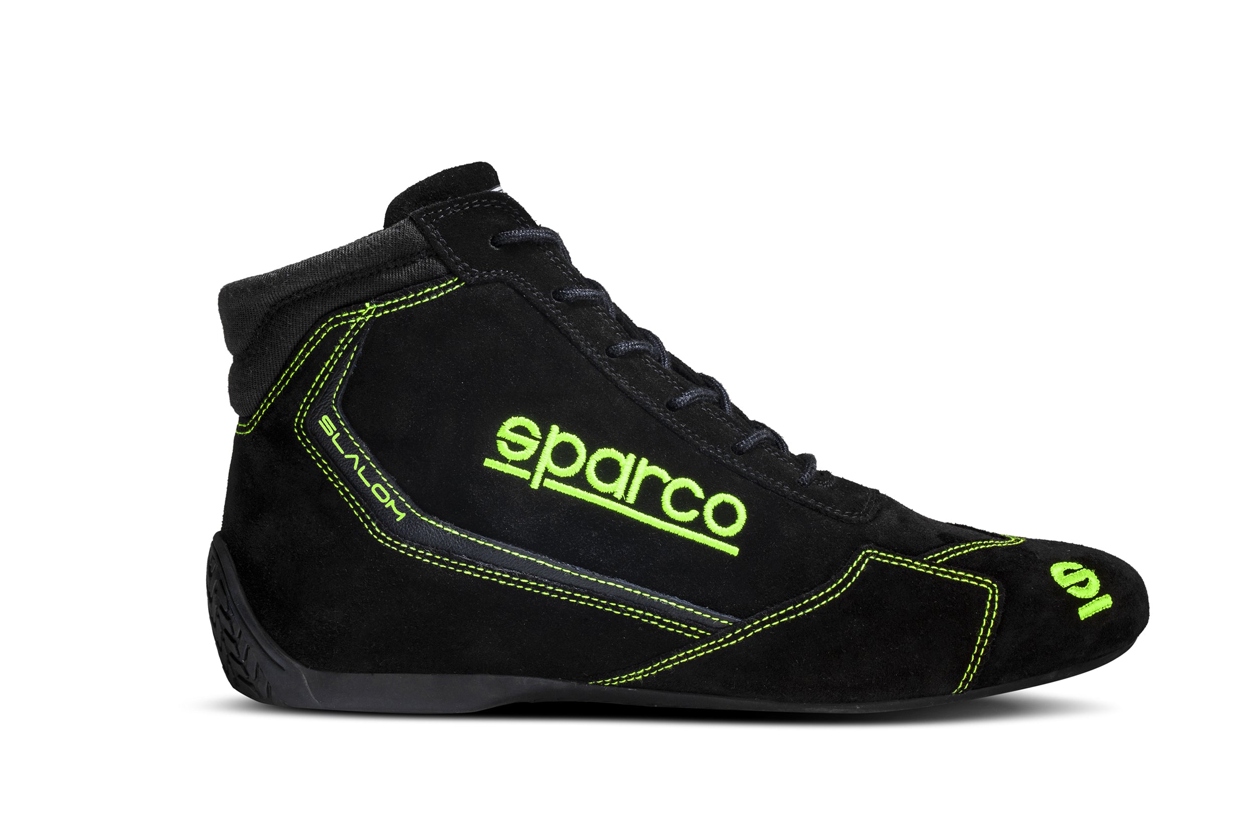 SPARCO 00129544NRVF Кросівки для гонок SLALOM 2022, FIA 8856-2018, чорні/зелені, розмір 44 Photo-2