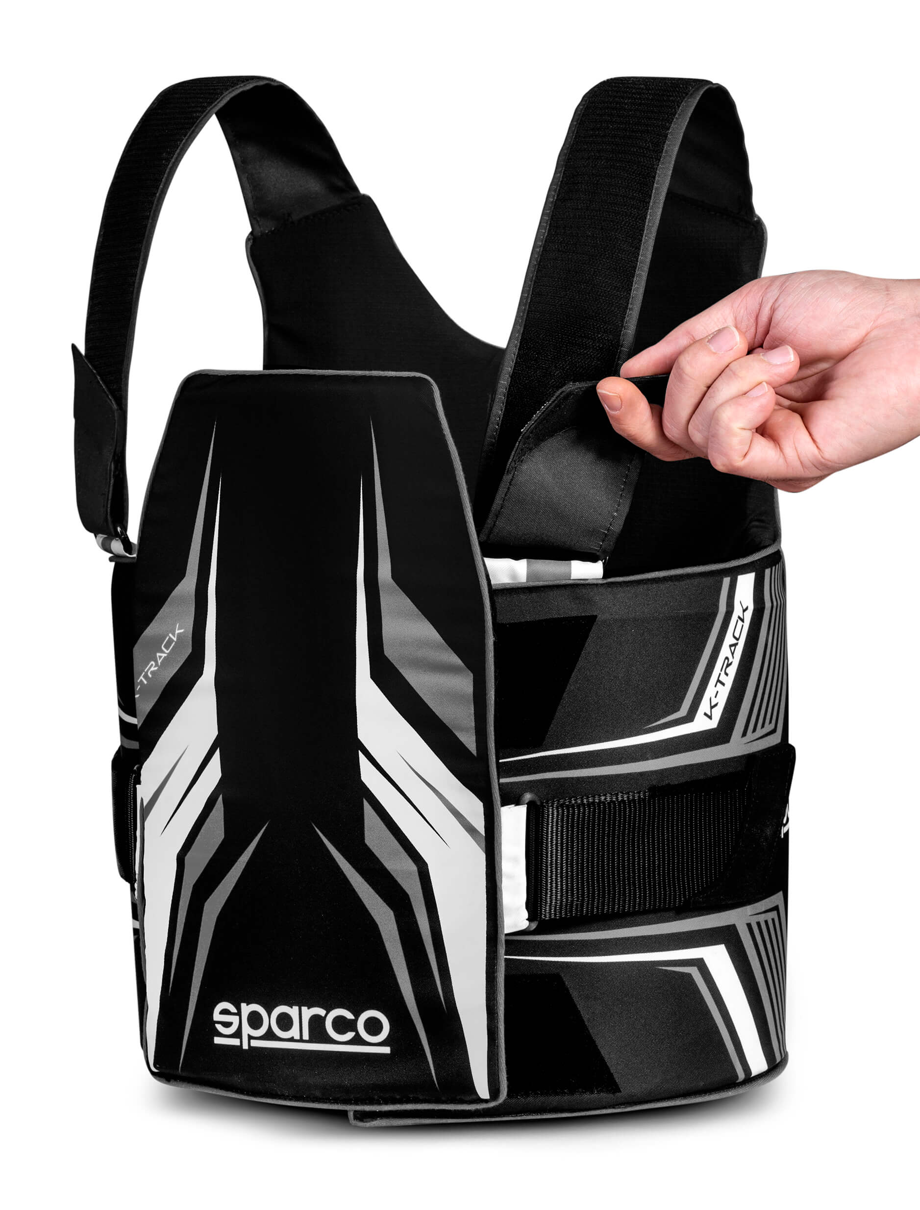 SPARCO 002406KNRBI3M захист ребер для картингу K-TRACK, FIA 8870-2018, чорний / білий, р-Р M Photo-3