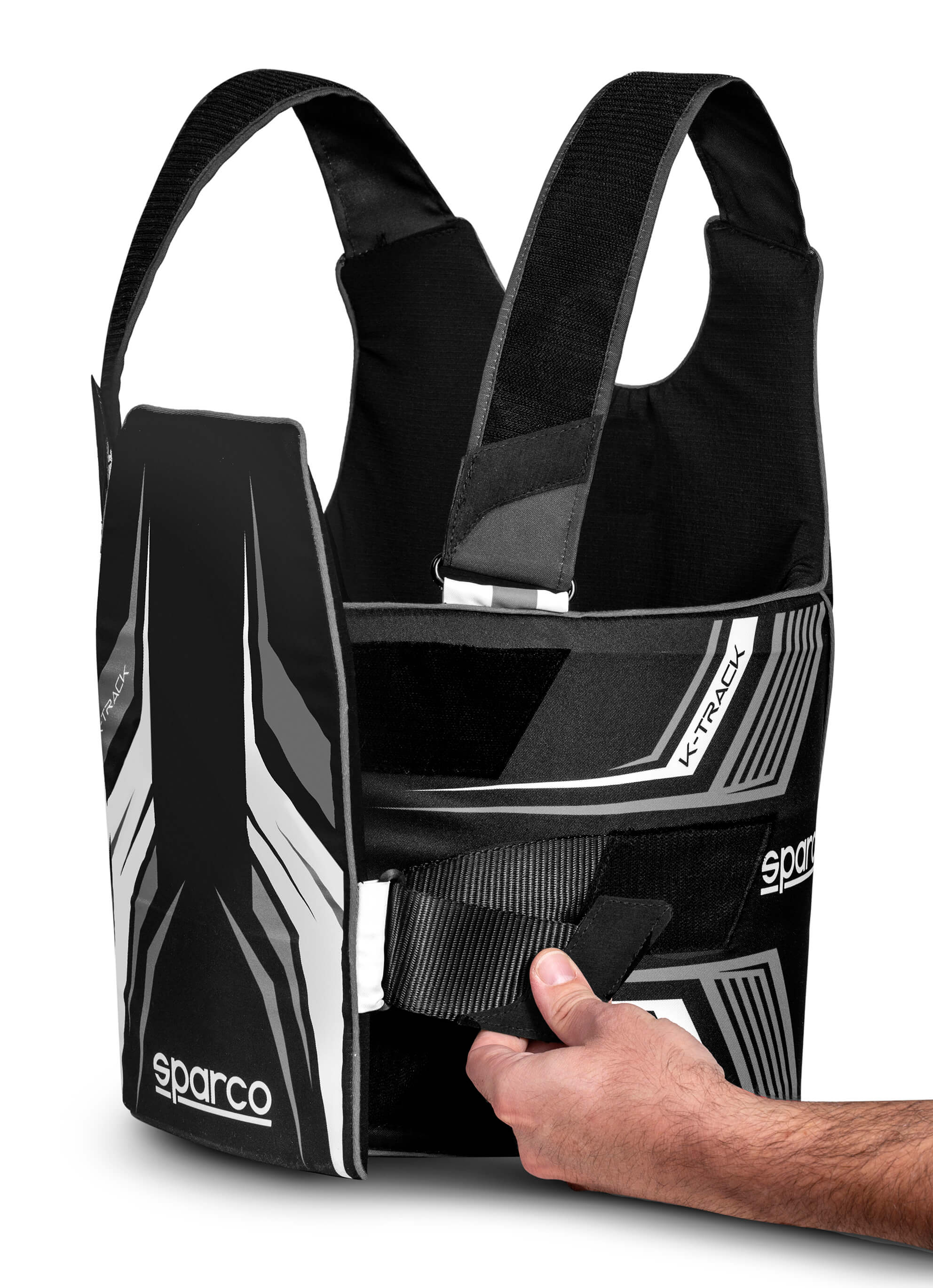 SPARCO 002406KNRBI3M захист ребер для картингу K-TRACK, FIA 8870-2018, чорний / білий, р-Р M Photo-4