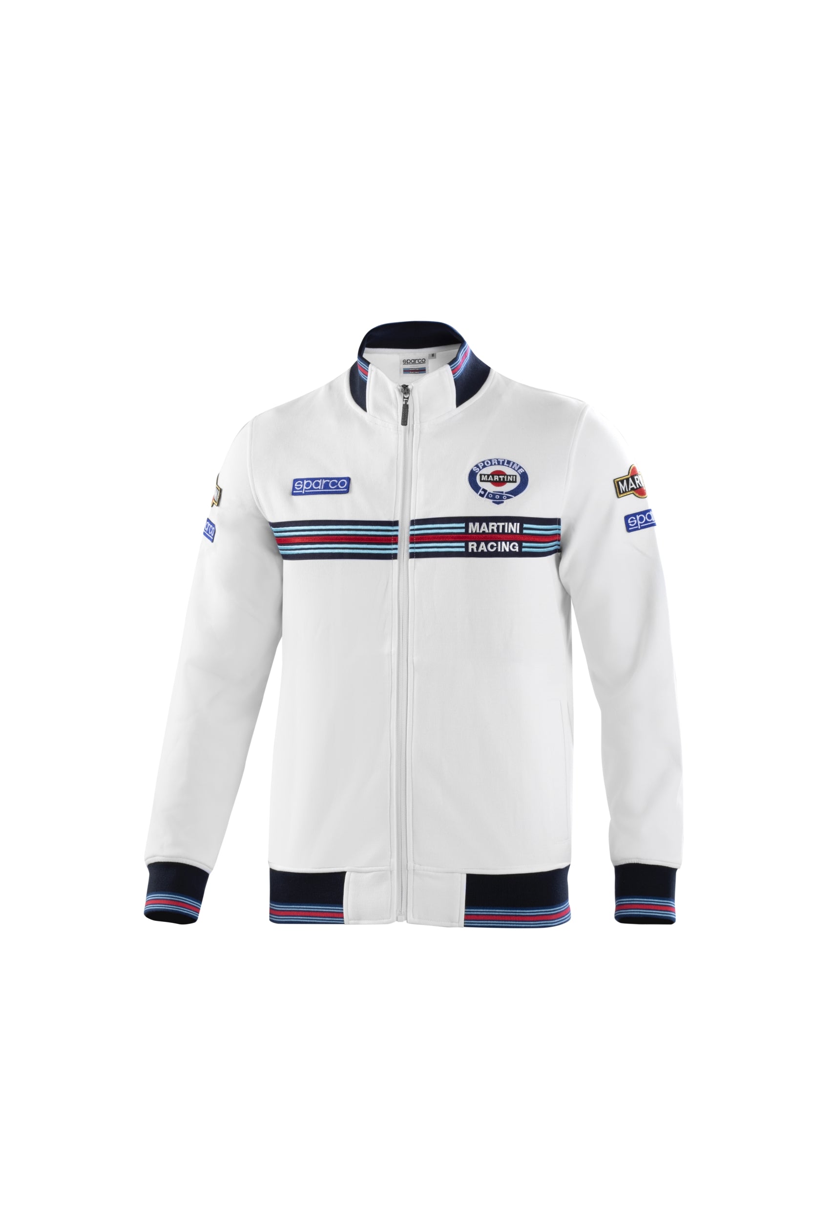 SPARCO 01278MRBI2M Світшот FULL ZIP MARTINI RACING, білий, розмір M Photo-0