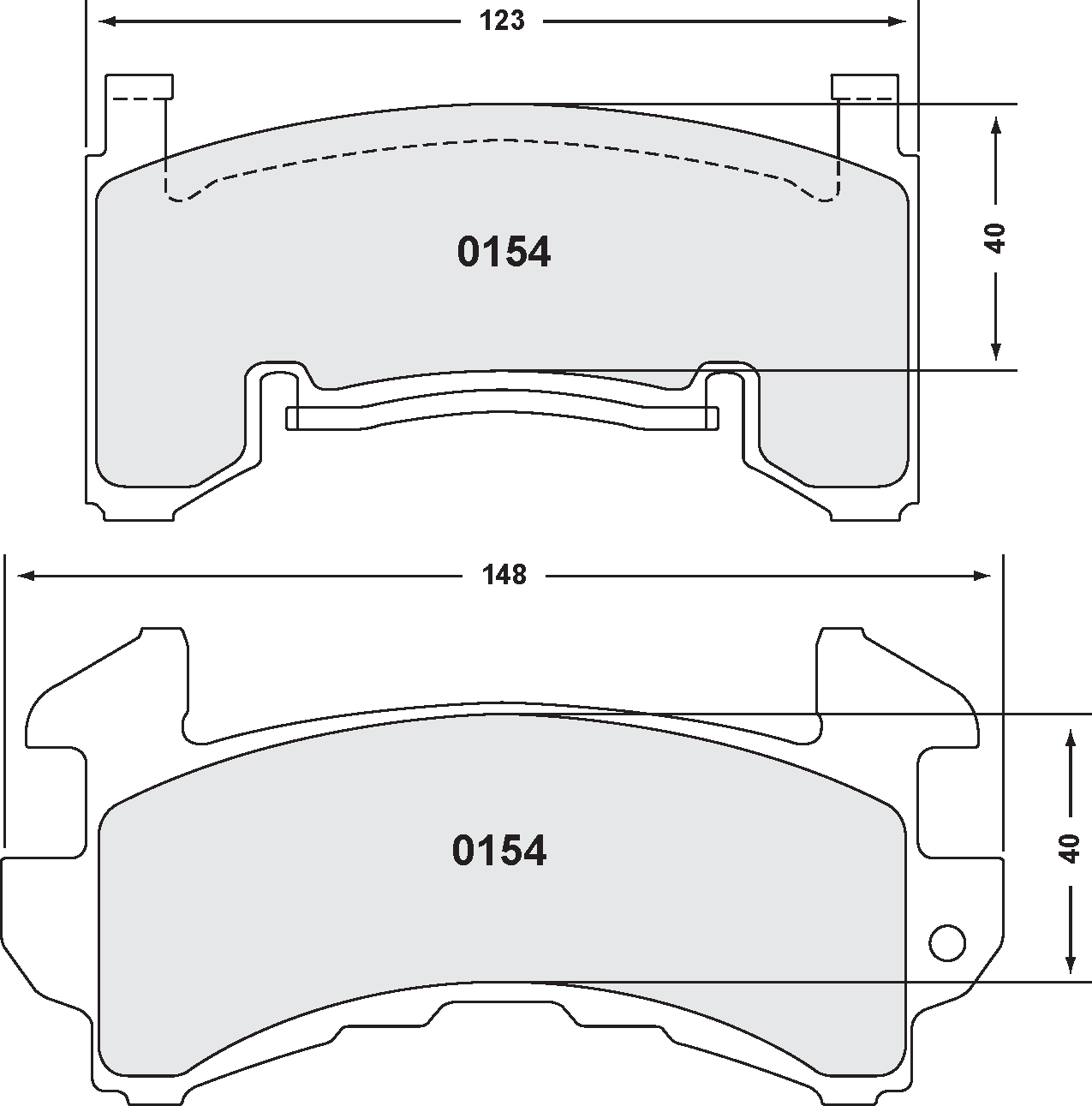 PFC 0154.22 154 Гальмівні колодки для WILWOOD Cast Iron GM Metric Calipers Photo-0