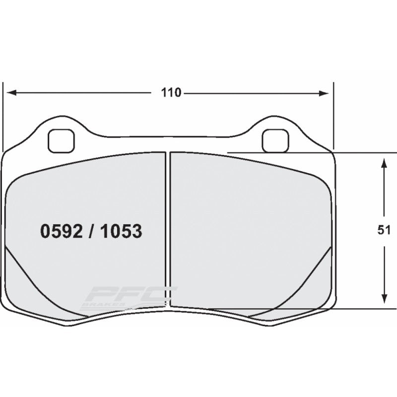 PFC 0592.84.15.44 Задні гальмівні колодки RACING для NISSAN Z GT4 / TESLA S 85, 70 (84 компаунд, 15 мм) Photo-0