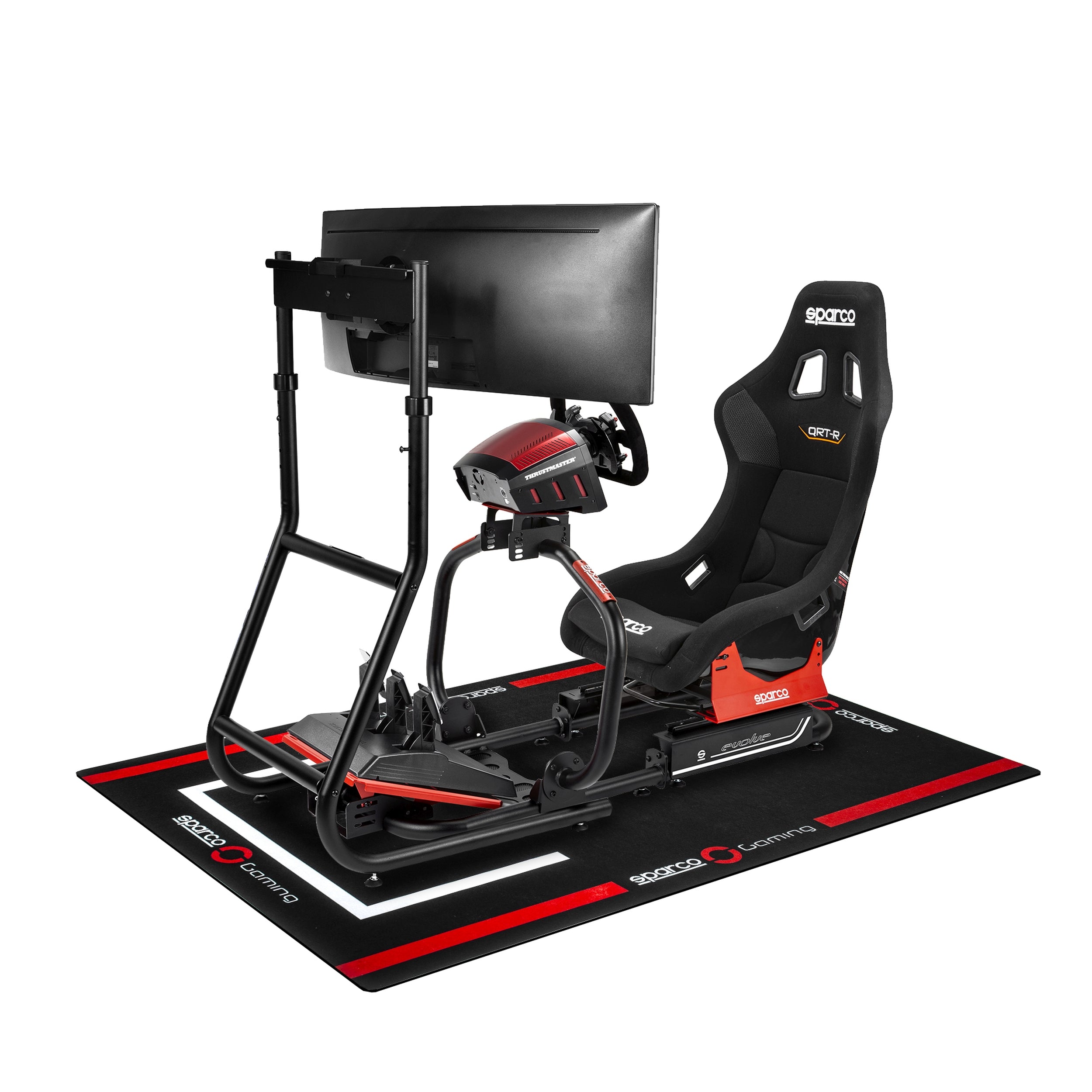 SPARCO 099101NRRS підлоговий килим для гоночного симулятора, 180x120 см Photo-1