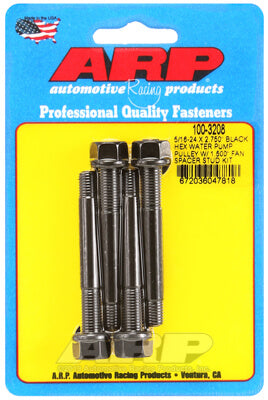 ARP 100-3208 Комплект шпильок шківа водяного насоса для 5/16-24 X 2.750 дюйма, чорний оксид, шестигранник (підходить для розпірки вентилятора 1.500 дюйма) Photo-0