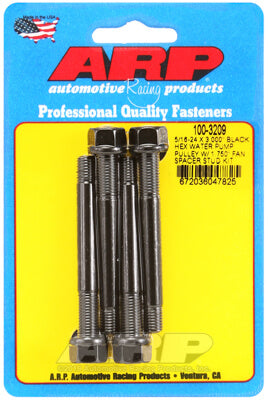 ARP 100-3209 Комплект шпильок шківа водяного насоса для 5/16-24 X 3.000 дюйма, чорний оксид, шестигранник (підходить для розпірки вентилятора 1.750 дюйма) Photo-0
