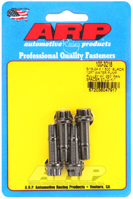 ARP 100-3218 Комплект шпильок шківа водяного насоса для 5/16-24 X 1.500 дюйма, чорний оксид, 12 шт (підходить для розпірки вентилятора 0,250 дюйма) Photo-0