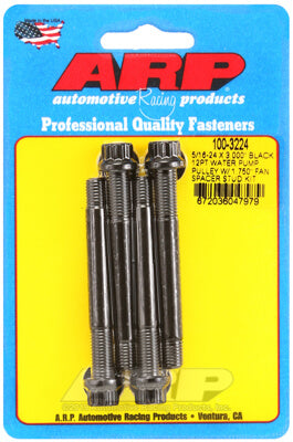 ARP 100-3224 Комплект шпильок шківа водяного насоса для 5/16-24 X 3.000 дюйма, чорний оксид, 12 шт (підходить для розпірки вентилятора 1.750 дюйма) Photo-0