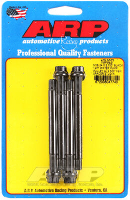ARP 100-3227 Комплект шпильок шківа водяного насоса для 5/16-24 X 3.750 дюйма, чорний оксид, 12 шт (підходить для розпірки вентилятора 2500 дюйма) Photo-0