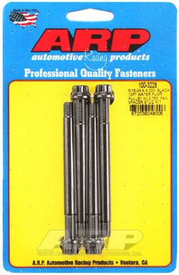 ARP 100-3228 Комплект шпильок шківа водяного насоса для 5/16-24 X 4.000 дюйма, чорний оксид, 12 шт (підходить для розпірки вентилятора 2.750 дюйма) Photo-0