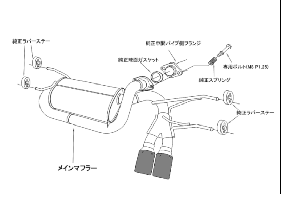 HKS 32018-AZ010 Вихлопна система (задня частина) Legamax Premium MAZDA ROADSTER (DBA-ND5RC) Photo-2