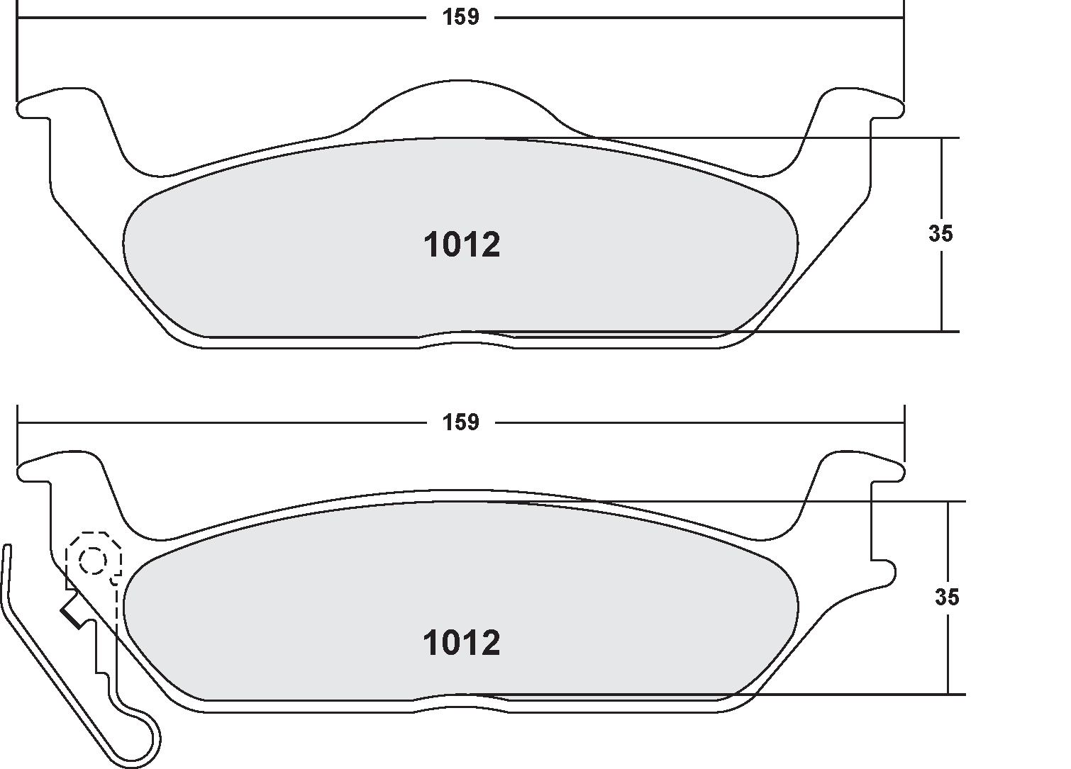 PFC 1012.22 012 Задні гальмівні колодки для FORD F150 2004-2012 Photo-0