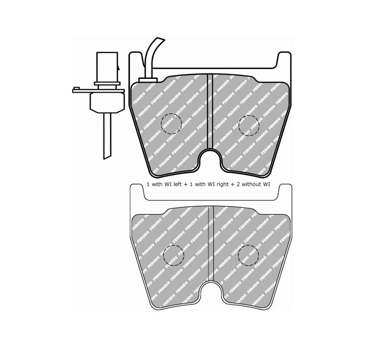 FERODO FDS1664 Передні гальмівні колодки DS Performance для AUDI RS4 (B7) / R8 / LAMBORGHINI Gallardo Photo-0