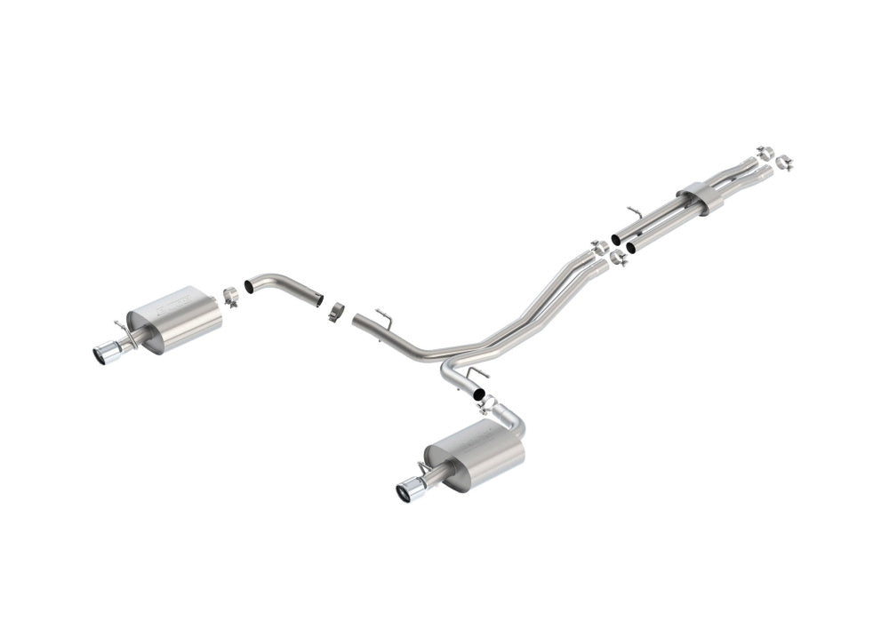 BORLA 140656 Вихлопна система Cat-Back, Explorer 3.5L EcoBoost® AWD, Насадка №35, 2012-15, звук ST Photo-0
