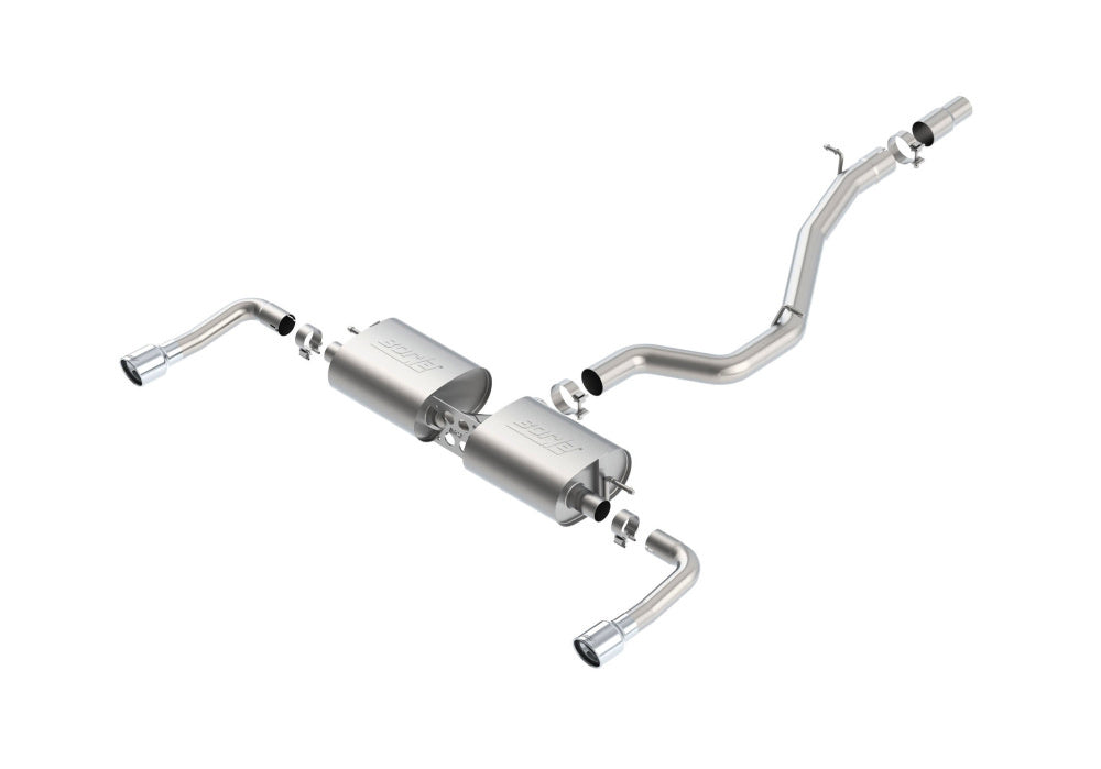 BORLA 140682 Вихлопна система Cat-Back, A3 (8V) L4-1.8/2.0L (turbo) AWD, 2013-16, звук S-Type Photo-0