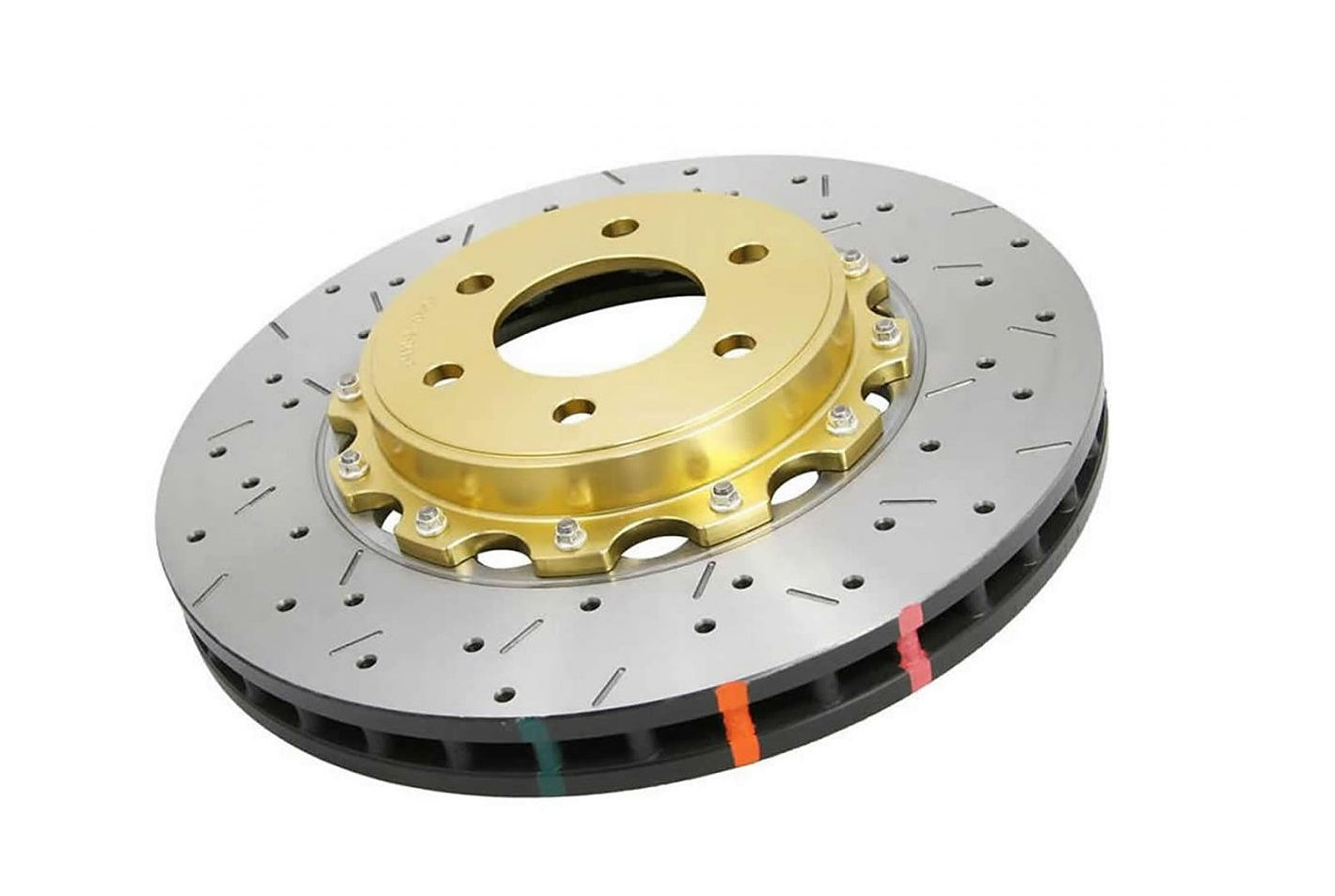 DBA 5010BLK Диск гальмівний передній 5000 series - plain cross-drilled/slotted SUBARU WRX/WRX St Photo-0