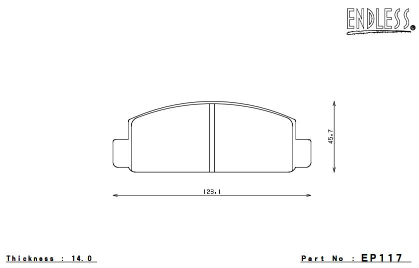 ENDLESS EP117SSY Гальмівні колодки передні для NISSAN GT-R R35 (09-12) Photo-0