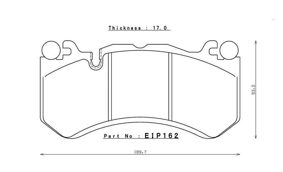 ENDLESS EIP162ES88G Гальмівні колодки передні для AUDI RS6 (C6)/MERCEDES-Benz E63/E63/CLS63/SL55/SL63/SL6 Photo-0