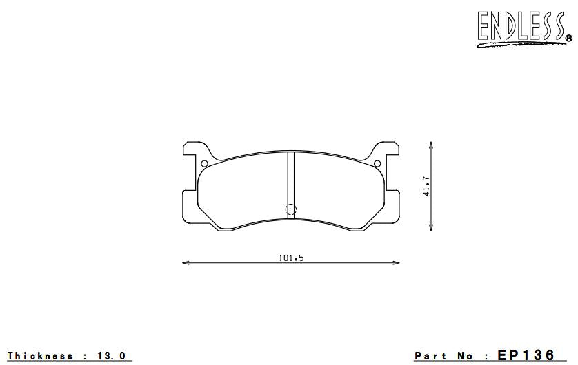 ENDLESS EP136SSY Гальмівні колодки задні для MAZDA Familia/MAZDA 323 Photo-0