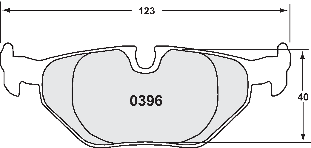 PFC 0396.11.17.44 гальмівні колодки задні RACE 11 CMPD 17mm для BMW 1 Series 120d/130i 06-12 E81 / E82 / E87 Photo-0