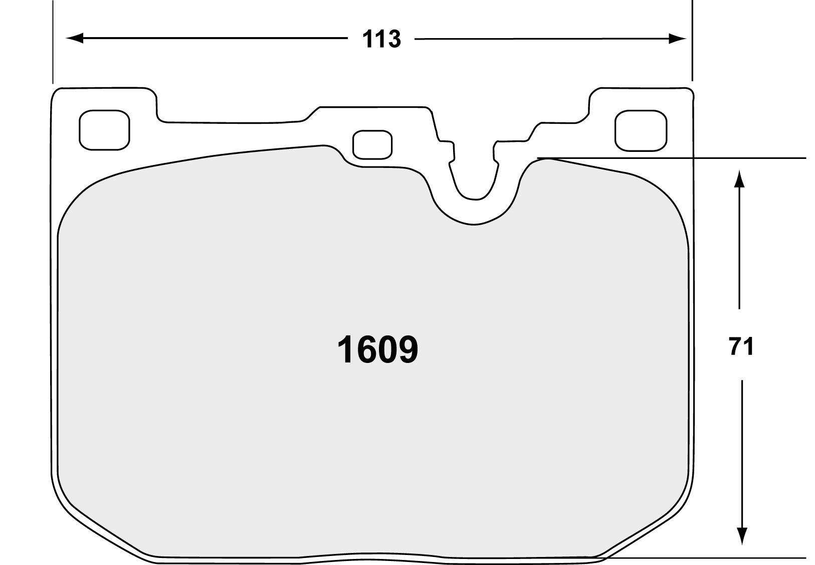 PFC 1609.11.17.44 Передні гальмівні колодки для BMW M2 (F87) / M3 (F80) / M4 (F82/F83) Синій супорт Brembo (11 компаунд, 17 мм) Photo-0