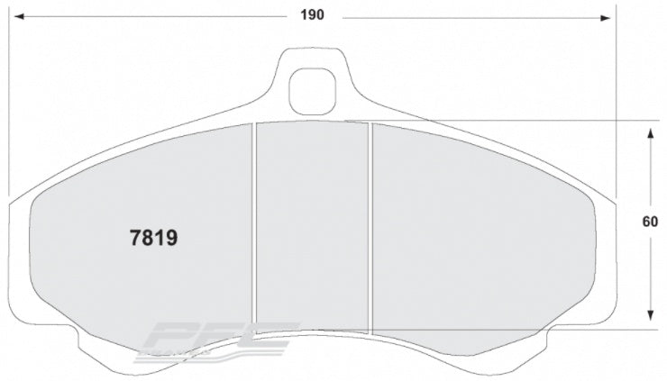 PFC 7819.08.19.44 гальмівні колодки передні RACE 08 CMPD 19mm для PORSCHE 996 GT2 / GT3 Mk2/997 GT3 Photo-1 