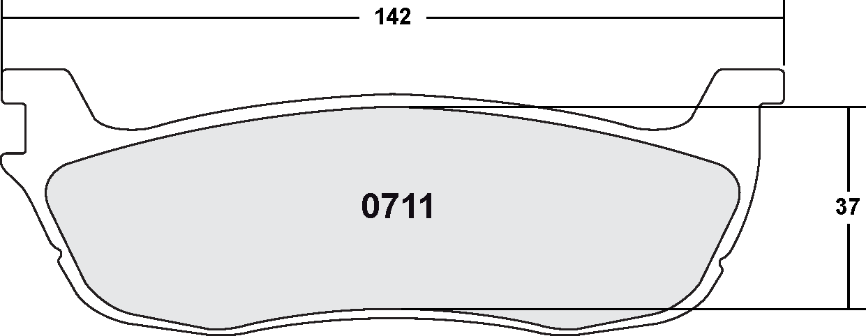 PFC 0711.22 Задні гальмівні колодки Z-RATED для FORD F150 1997-2003 Photo-0