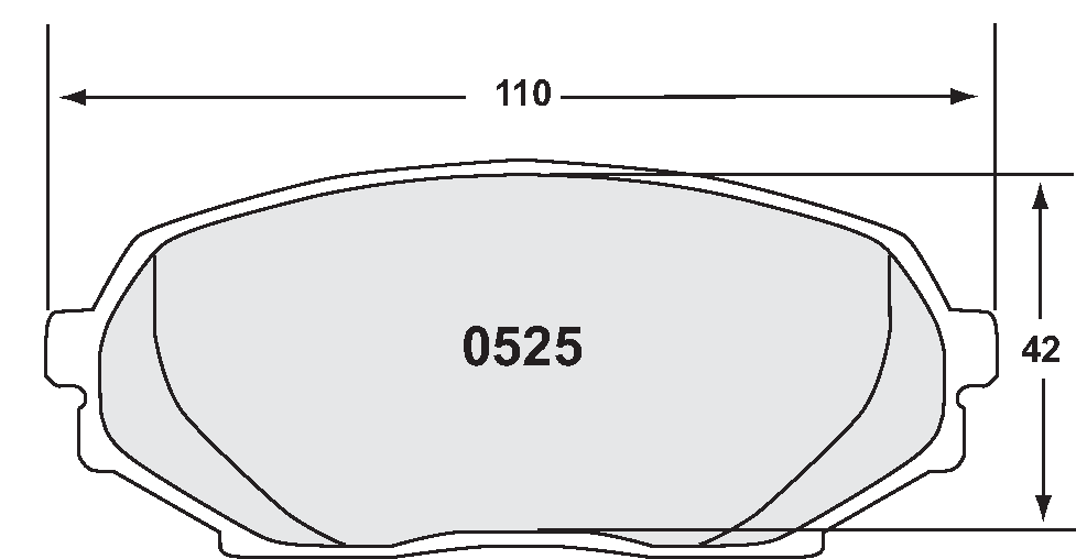 PFC 0525.08.14.44 Гальмівні колодки (08 компаунд, 14 мм) Photo-0