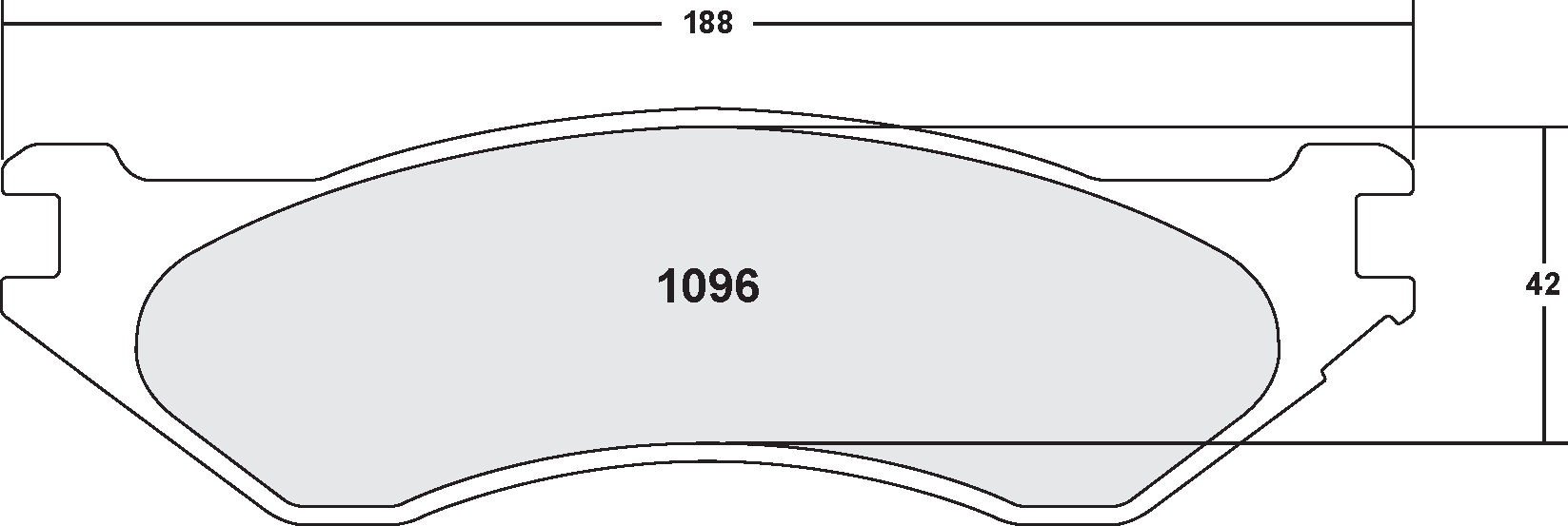 PFC 1096.22 Задні гальмівні колодки Z-RATED для RAM 2500 2001-2002 Photo-0