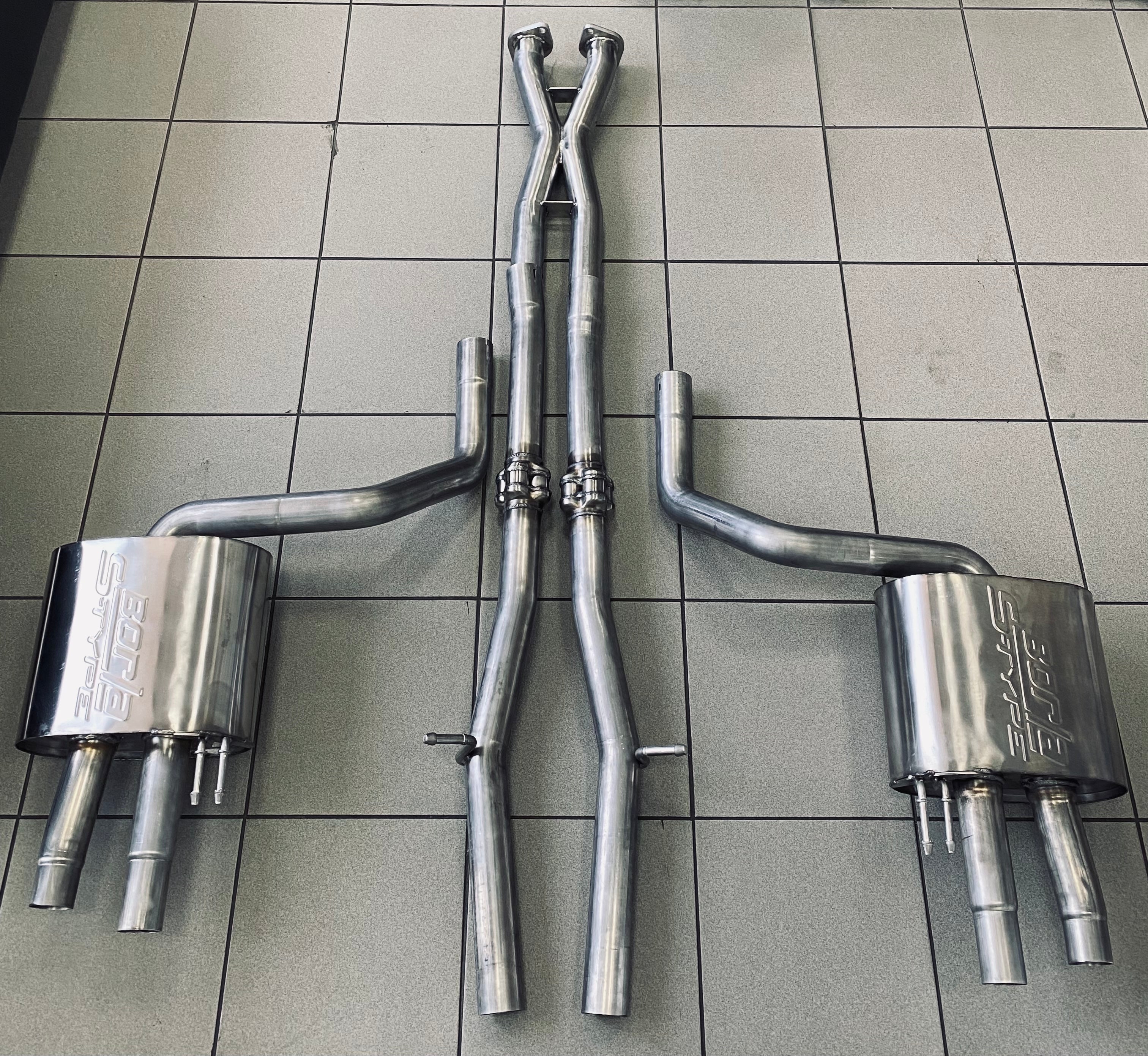 BORLA 140736 Вихлопна система S-TYPE 2.25 дюйма (без кінцевиків) для KIA STINGER 2018 3.3L Photo-0