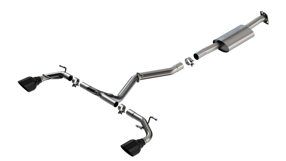 BORLA 140909BC Вихлопна система Cat-Back S-Type Black Chrome для SUBARU BRZ, TOYOTA GR 86 2022 Photo-0