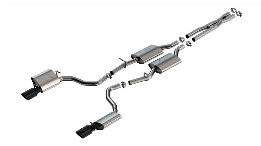 BORLA 140918BC Вихлопна система Cat-Back ATAK® Black Chrome для Dodge Charger R/T 2019-2022 Photo-0
