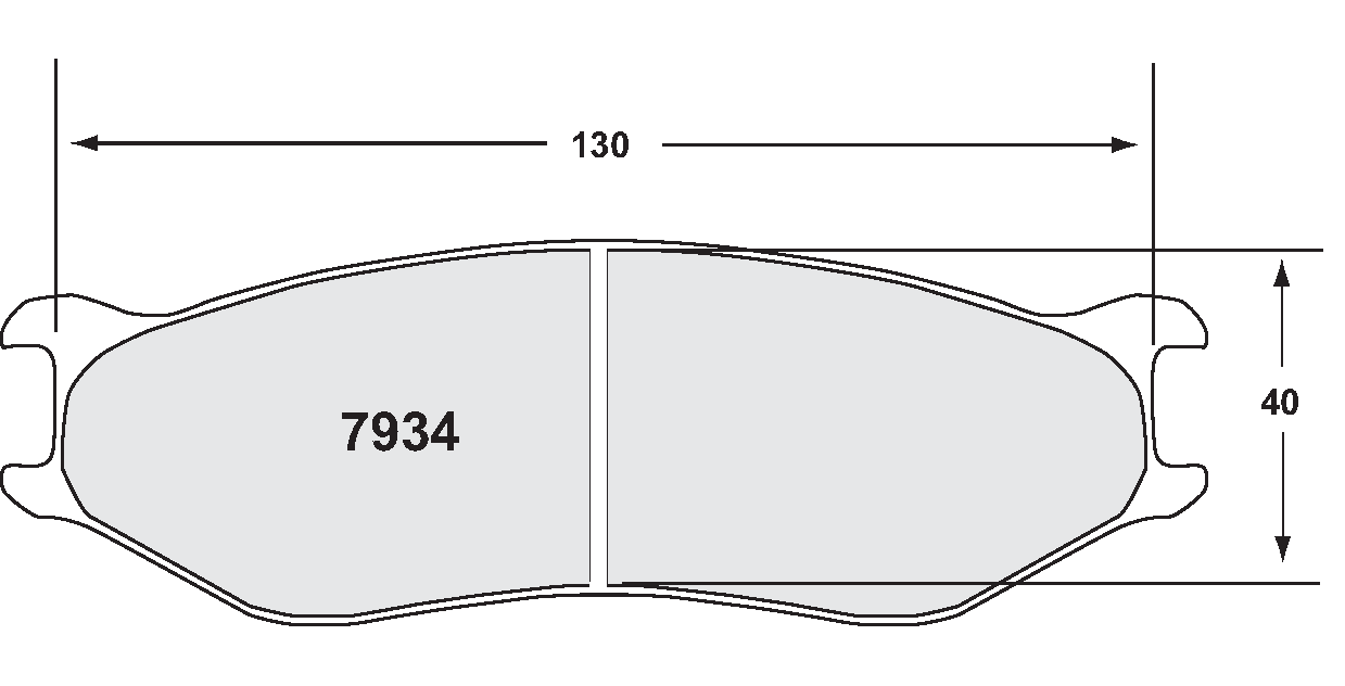 PFC 7934.10 Гальмівні колодки Z-RATED для zr34, ZR41 & ZR94 calipers (40mm radial depth) Photo-0