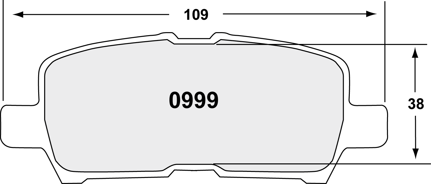 PFC 0999.22 Задні гальмівні колодки Z-RATED для CHEVROLET Impala 2011 Photo-0