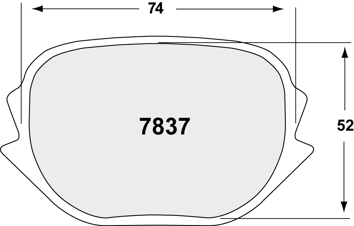 PFC 7837.12.30.44 Гальмівні колодки RACE 12 CMPD 30mm для ZR26, ZR28 & ZR35 s (52mm radial depth) Photo-0