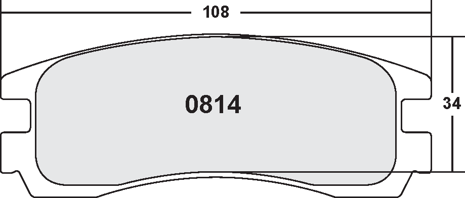 PFC 0814.22 Задні гальмівні колодки Z-RATED для CHEVROLET Impala 2000 - 2010 Photo-0