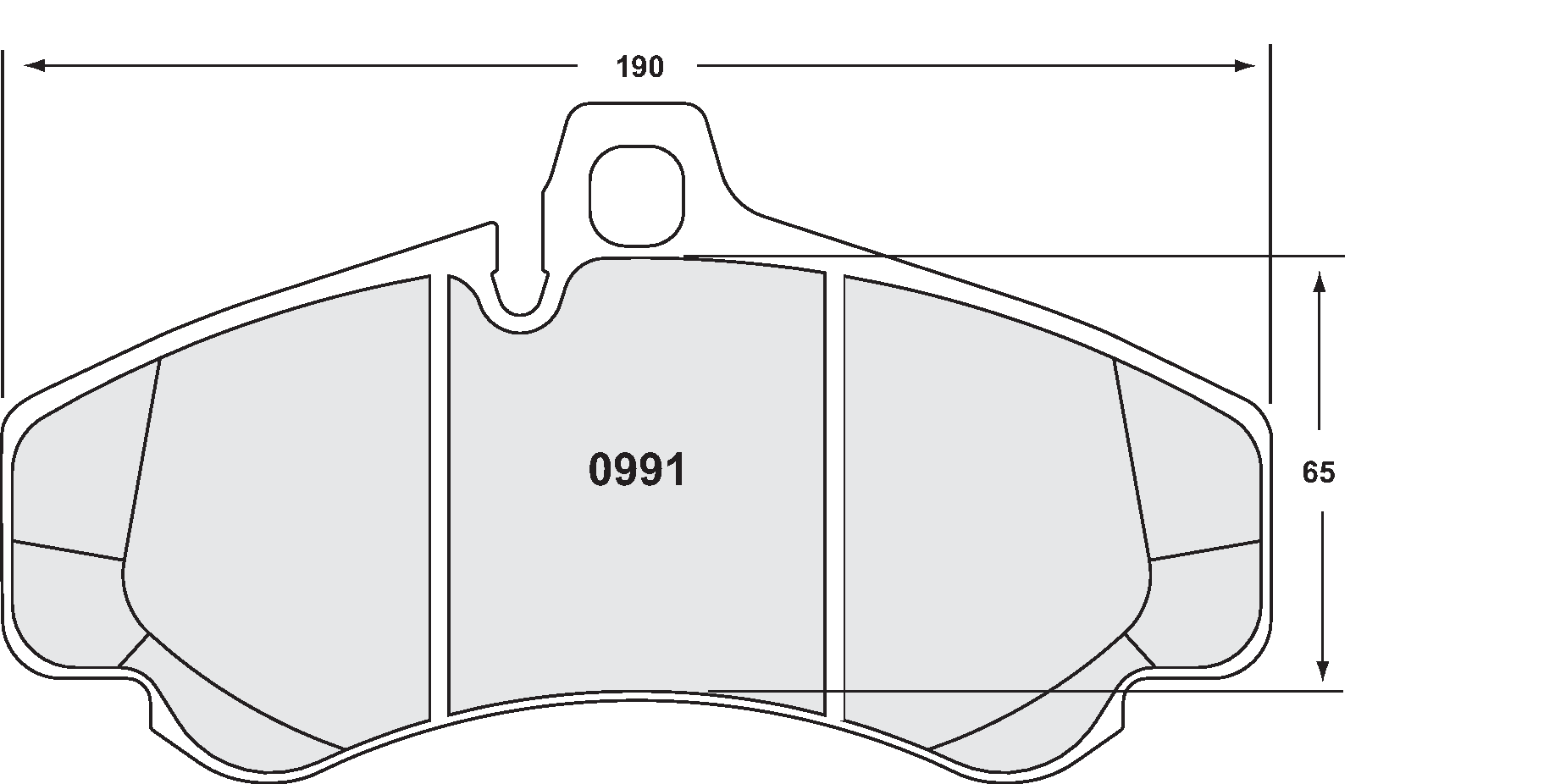 PFC 0991.08.17.44 Гальмівні колодки передні RACE 08 CMPD 17mm для PORSCHE 996 (GT2 / GT3) (під 380мм) Photo-1 