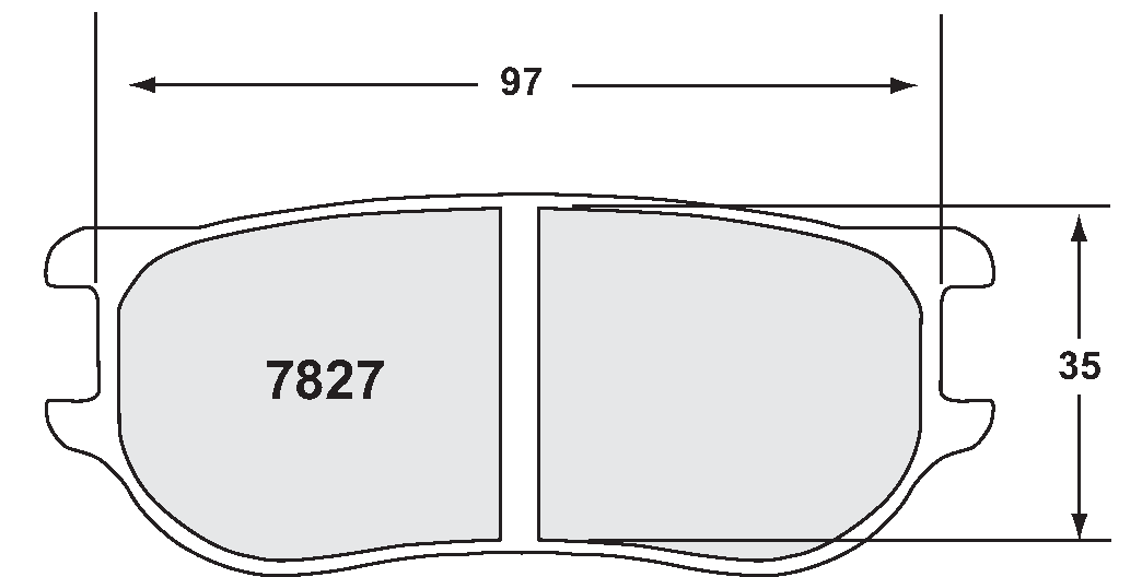 PFC 7827.01.16.34 Гальмівні колодки RACE 01 CMPD 16mm для ZR20, ZR24 & ZR43 s (35mm radial depth) Photo-0