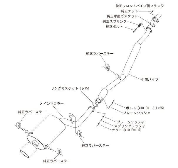 HKS 31029-AF002 Вихлопна система Super Turbo Muffler для SUBARU IMPREZA GDA/GDB Photo-4
