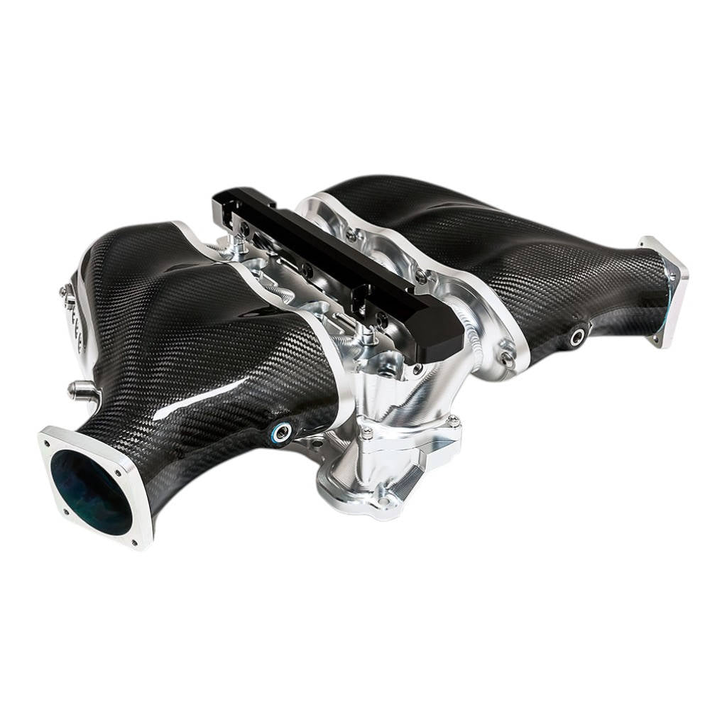 ALP.07.08.0101-2 Carbon Fiber/Billet Intake Manifold NISSAN R35 GT-R (w/Secondary Fuel Rail (12 Injector), Clear) Photo-5