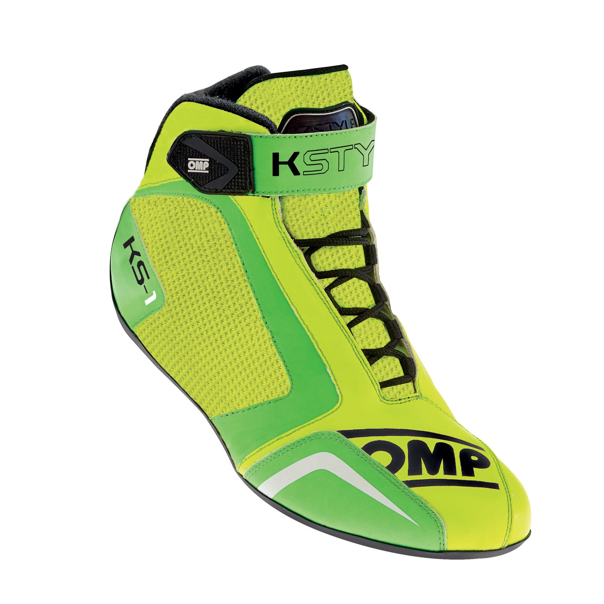 OMP KC0-0815-A01-058-45 (IC/81505845) Черевики/взуття для картингу KS-1, жовтий/зелений, розмір 45 Photo-0