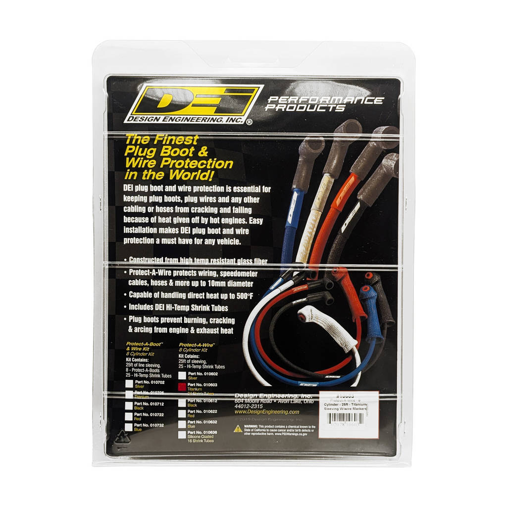 DEI 010603 Термозащита проводів Protect-A-Wire V8 Kit Titanium Photo-2