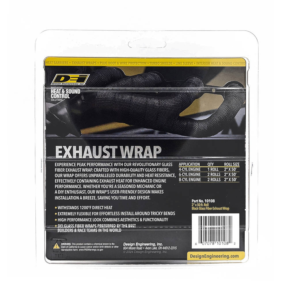 DEI 010108 Термолента Glass Fiber Black, 5.08см x 15.2м (2 "x 50ft) Photo-2