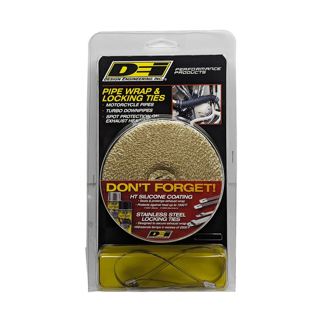 DEI 010122 Термолента Glass Fiber Tan 5.08см x 7.6м (2 "x 25ft), з хомутами Photo-1