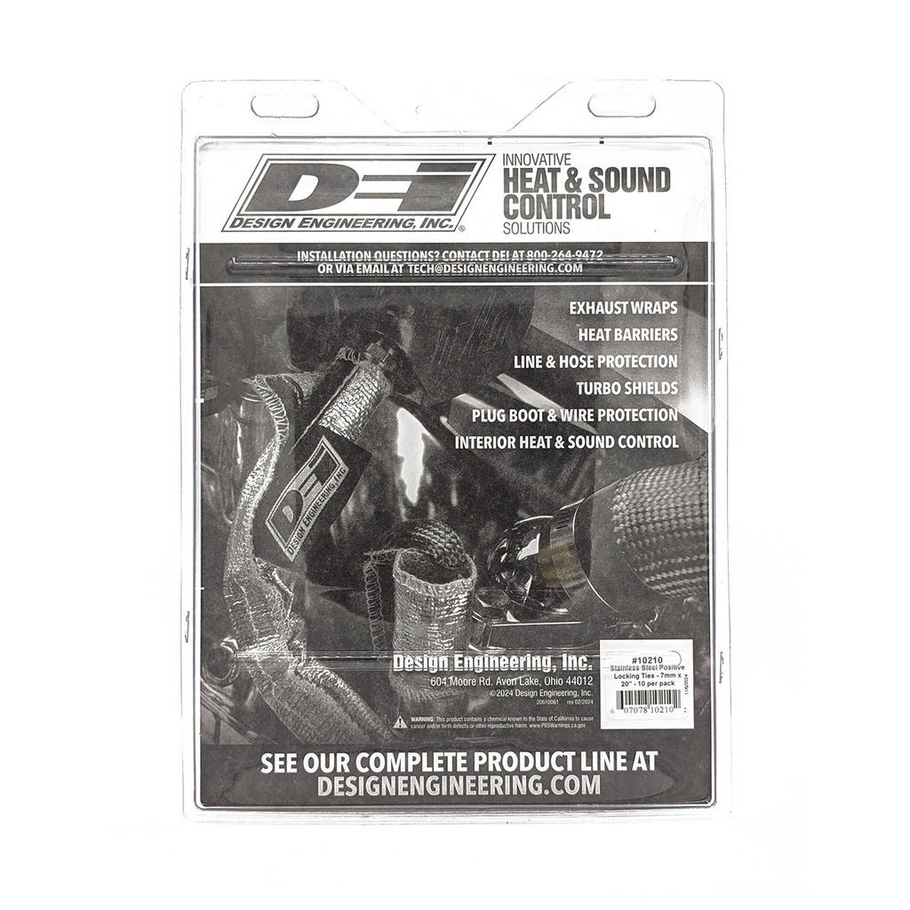 DEI 010210 Хомути сталеві Positive Locking Tie 1/4 "(7mm) x 20" 10 per pack Photo-2