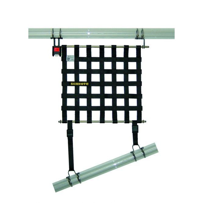 SCHROTH 09545-0 Сітка на вікно права 525 mm x 467 mm (20.7 "x 18.4") Чорний SFI/FIA Photo-0