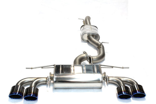 INVIDIA HS14GFRG3T Вихлопна система Catback Q300 3 дюйми з резонатором (титанові наконечники) для VW Golf 7 R Photo-0