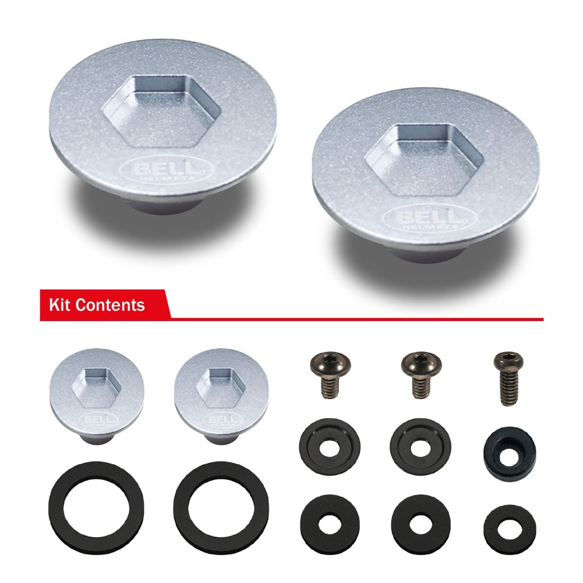 BELL 2020004 Комплект кріплення для візору SE03/SE05 PIVOT KIT & SCREWS, сріблястий Photo-0