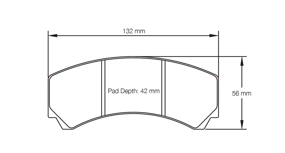PAGID 2126-RST5E Задні гальмівні колодки RST5E FORD Mustang FP350S гальма AP / AP Racing CP3215 D42 Photo-0