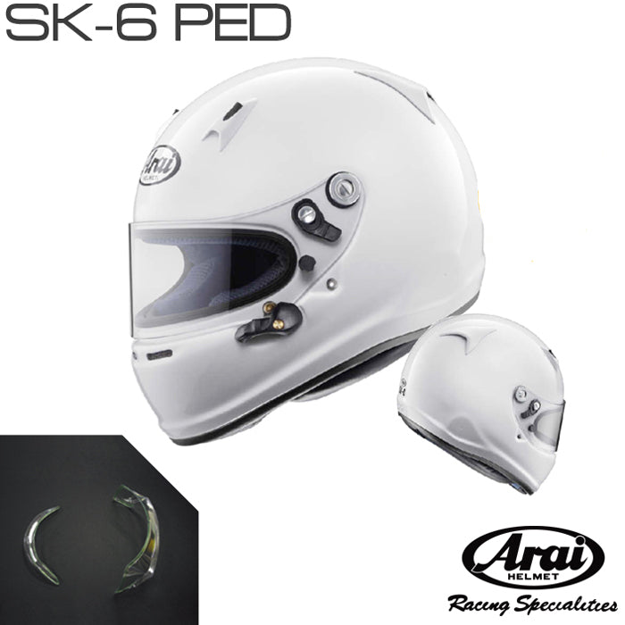 Arai SK6PXS шолом для картингу SK-6 PED( CIK, SNELL K2015), 2 спойлера, білий, р-Р XS (54) Photo-0