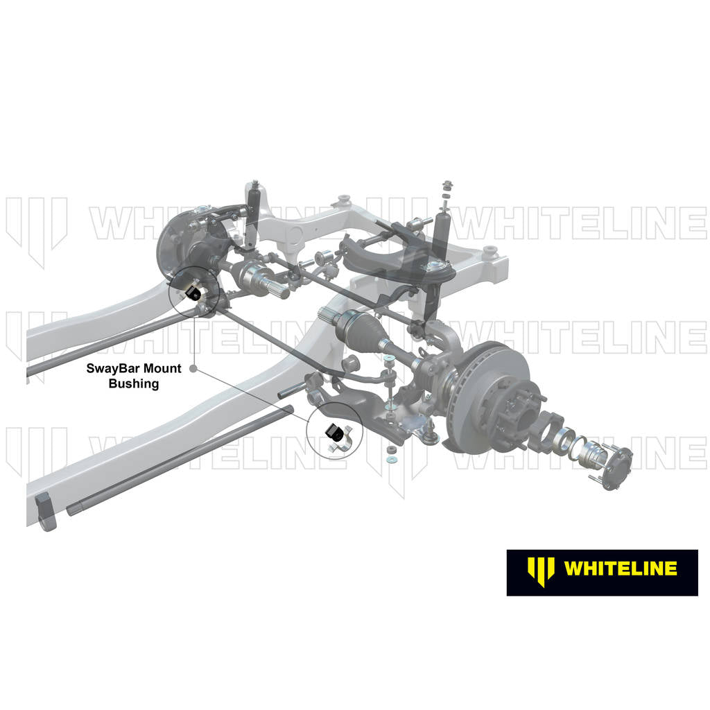 WHITELINE W23486 Комплект втулок кріплення переднього стабілізатора поперечної стійкості 30 мм для Toyota Hilux 1997-2005 4wd Photo-1